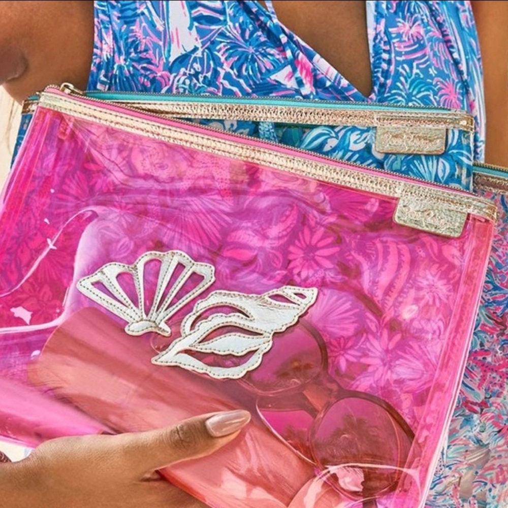 Lilly Pulitzer Pouches purse bag waterproof Vanity clutch GWP NWT NIP SFPF